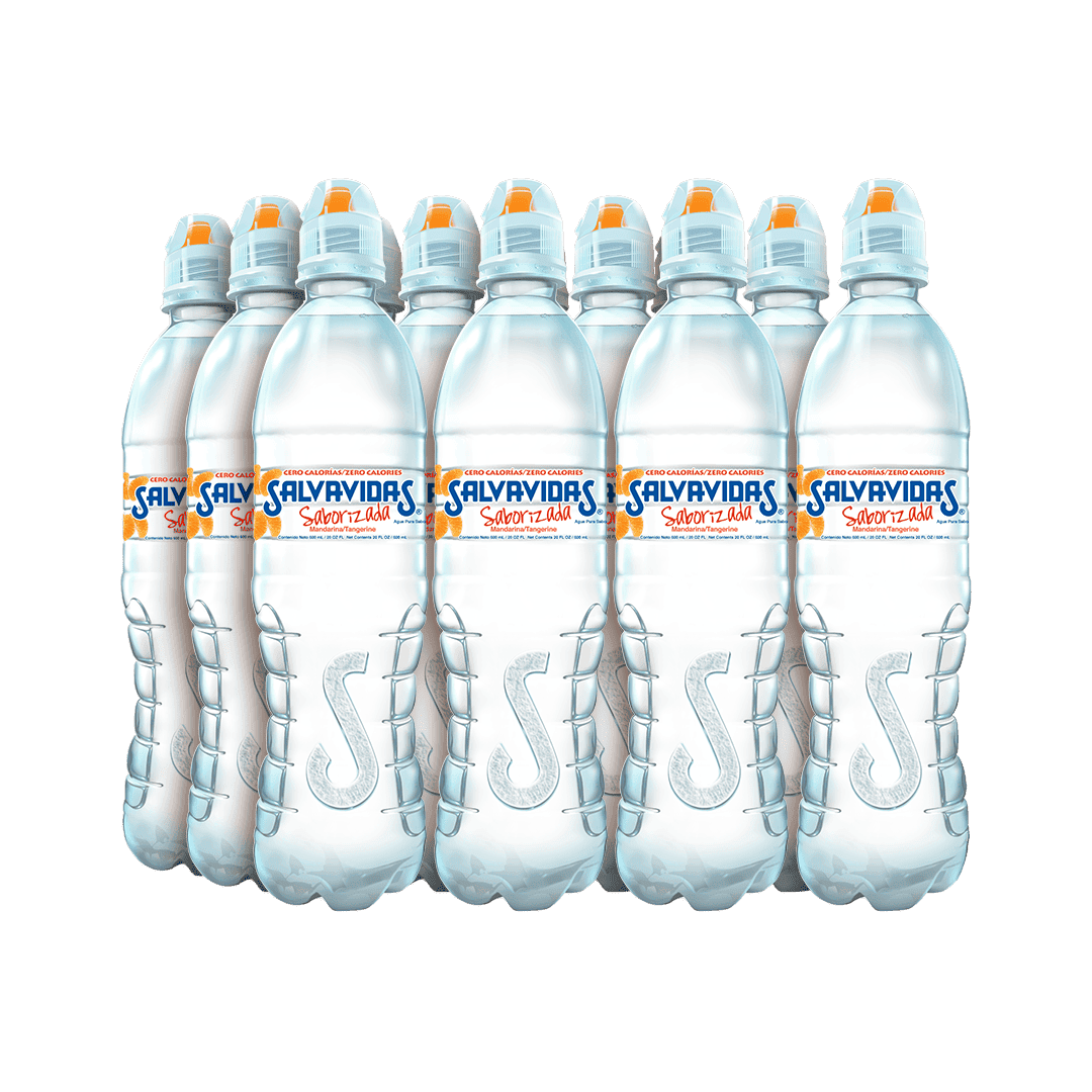 12 Pack Agua Saborizada Mandarina Salvavidas